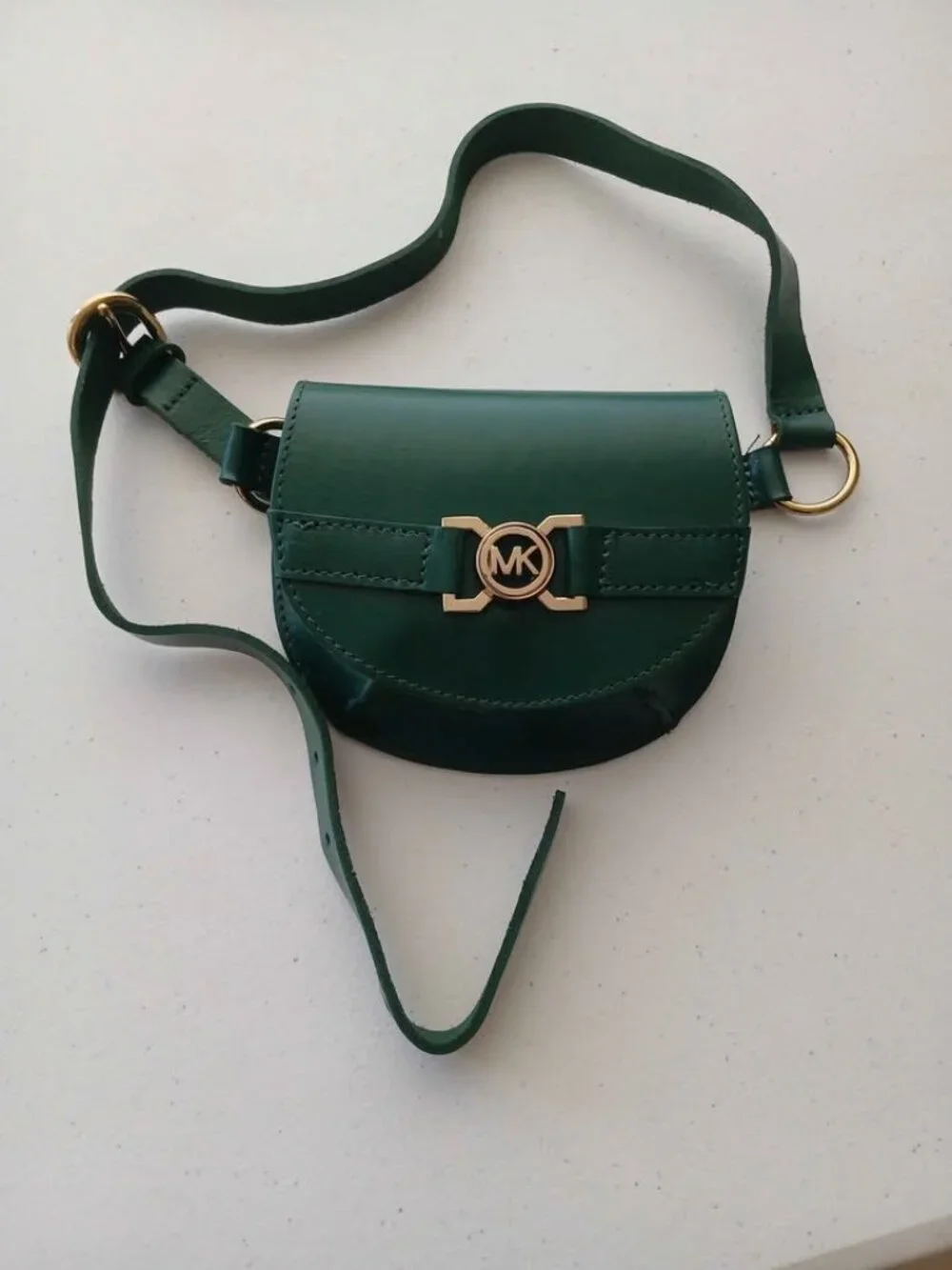 Michael Kors Green Leather Belt Bag